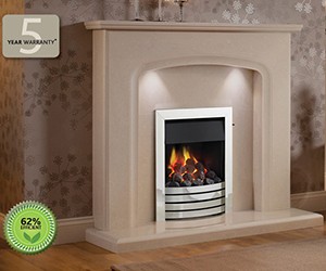 Cobalt Deepline Convector Gas Fire If you would like to combine the authentic look of an open fronted fire with appreciable fuel efficiency, this gas fire is an excellent solution. It draws in air, passes it through a heat exchanger and projects it over the canopy as a super-heated stream. This circulates warm air through every corner of the room. Shown with an Exclusive trim and Siena surround in Pearl Stone micro marble.